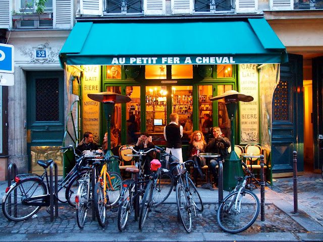 parisian cafe, paris, french essence, vicki archer
