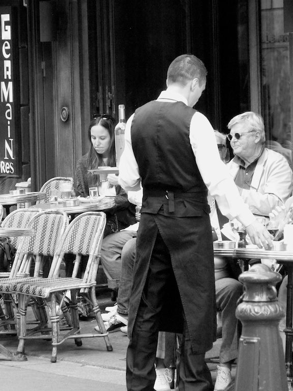 The Parisian Waiter, Cafes, French Essence, Vicki Archer