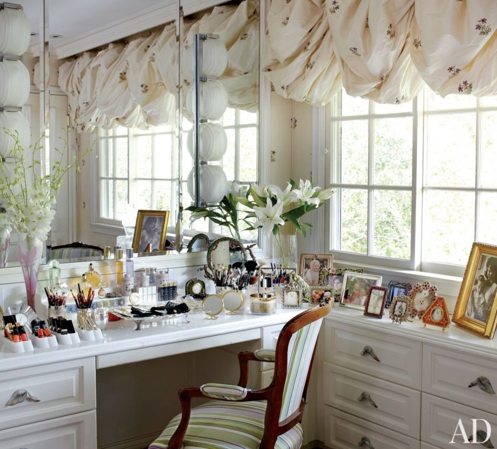 elizabeth taylor, dressing table, architectural digest, vicki archer