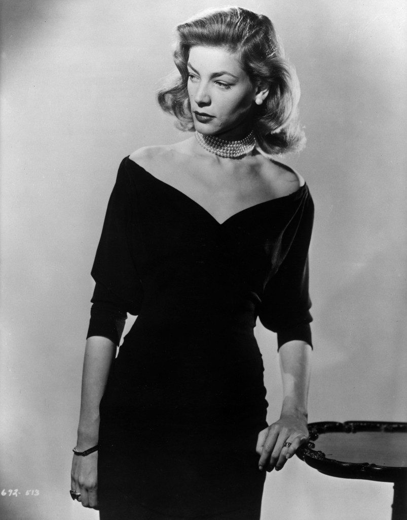 Lauren Bacall wearing an off-the-shoulder style, Vicki Archer