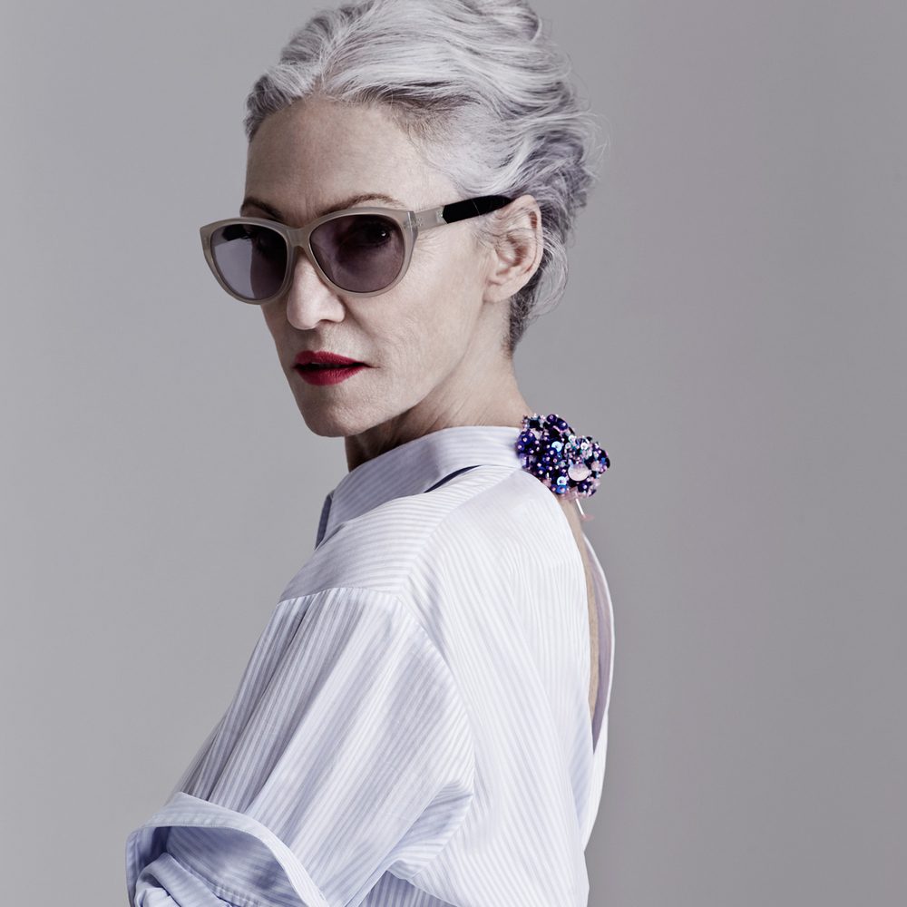 linda rodin and her fabulous hair, photographed by gabor jurina, vickiarcher.com