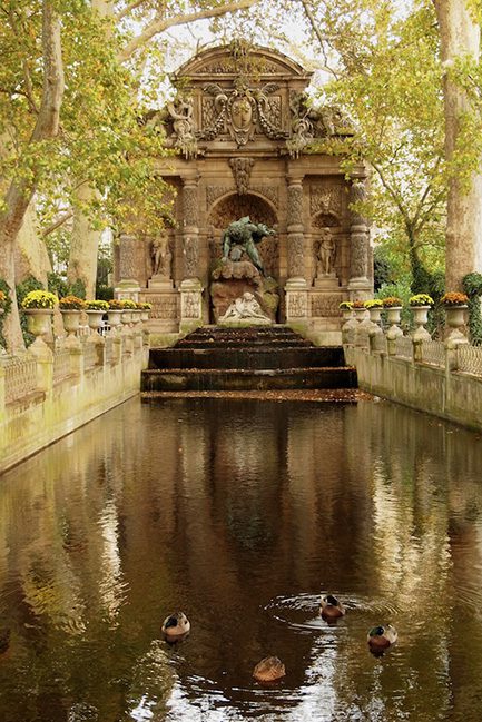 autumn in the jardin du luxembourg, paris, vicki archer