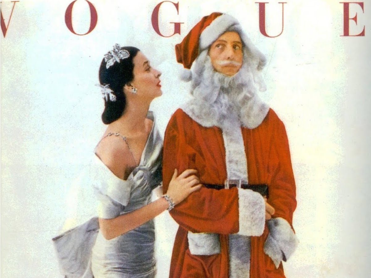 Vintage Christmas Cover From Vogue, What will The New Year Bring, vickiarcher.com