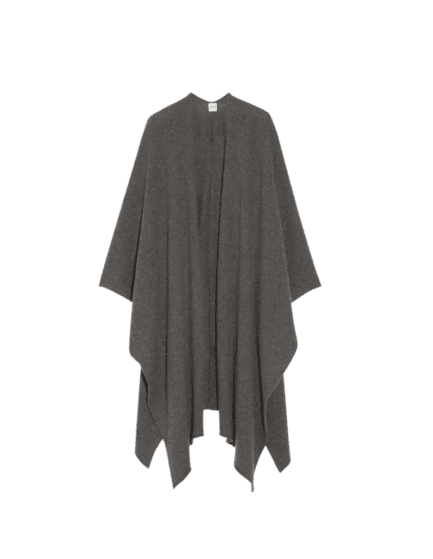 Madeleine Thompson Grey Cashmere Cape