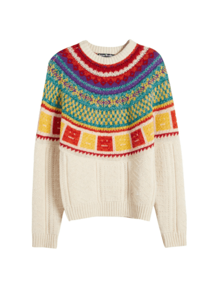 Acne Studios Kristjan Rainbow Fair Isle Wool Sweater