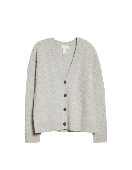 Nordstrom Signature Cashmere Cable Cardigan