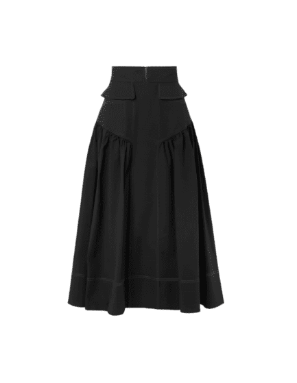 Ulla Johnson Otto gathered cotton-poplin midi skirt