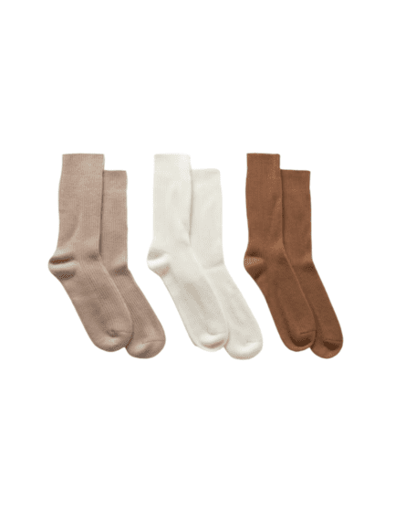 Arch4 Lucia set of three ribbed baby goat cashmere socks