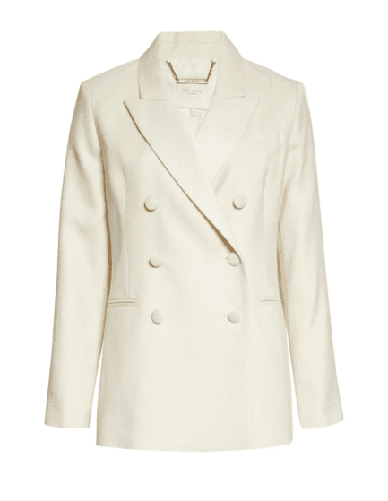 Ted Baker London Double Breasted Cream Blazer